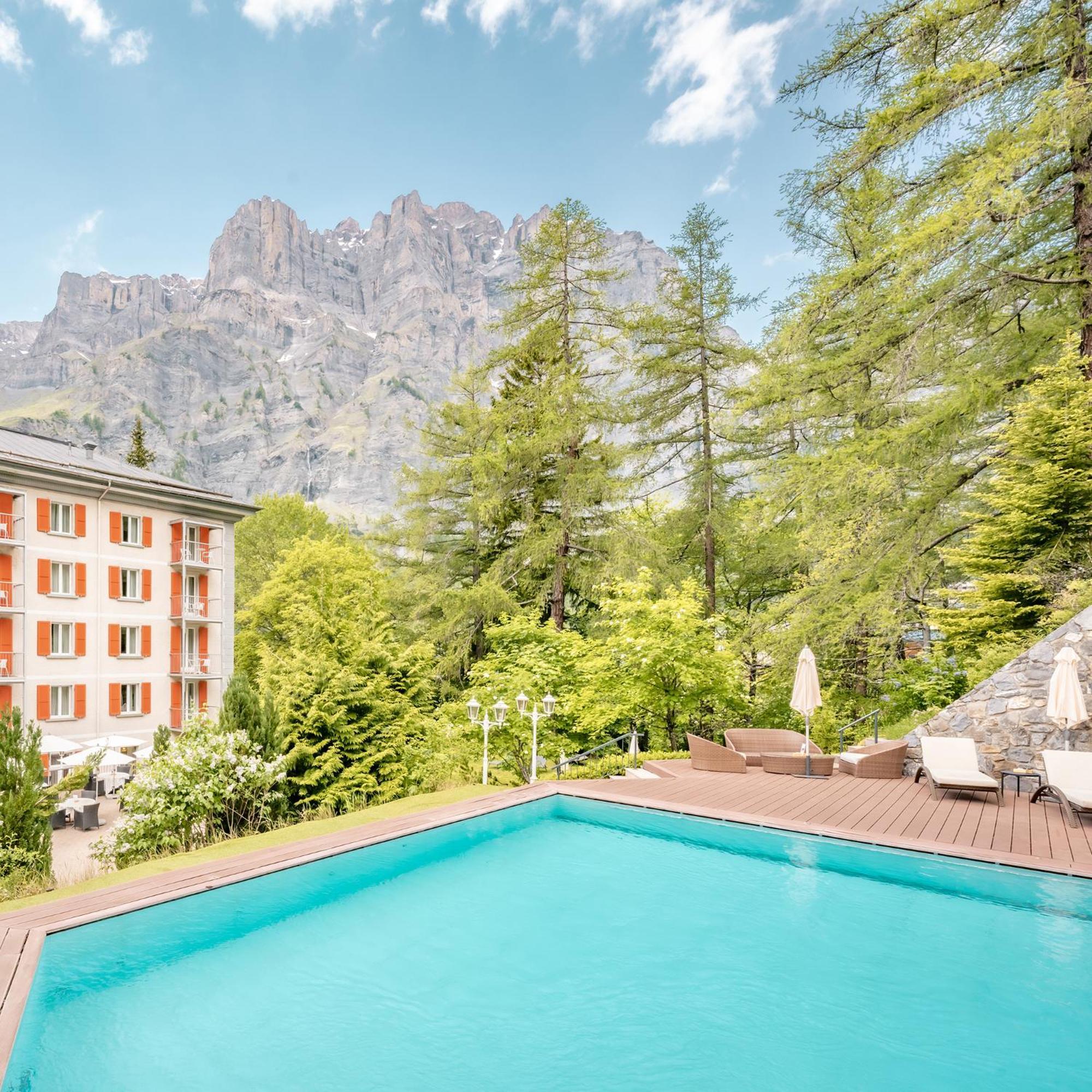Residence Les Sources Des Alpes Leukerbad Exteriör bild