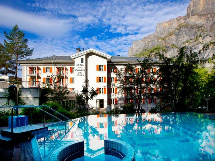 Residence Les Sources Des Alpes Leukerbad Exteriör bild